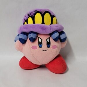 Kirby Stuffed Plush Toy‎ With Purple Spider Web Hat